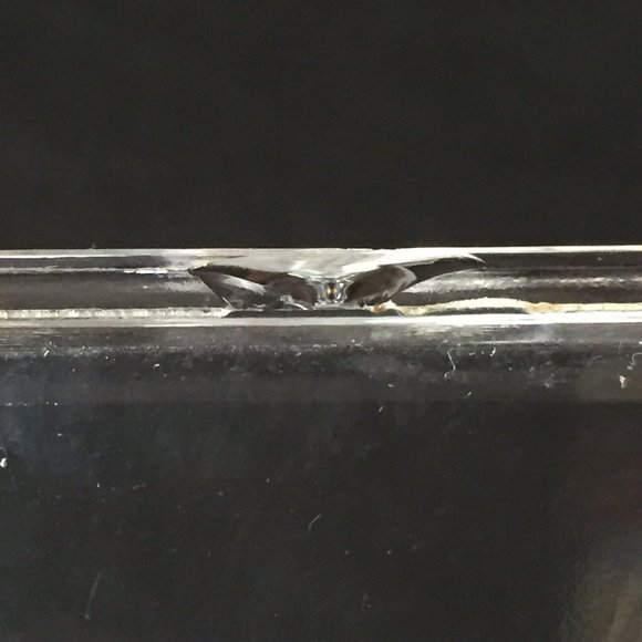 Clear Art Glass Candlestick Holder Hexagonal Base Knobbed Cut Glass Vintage - Picture 9 of 12